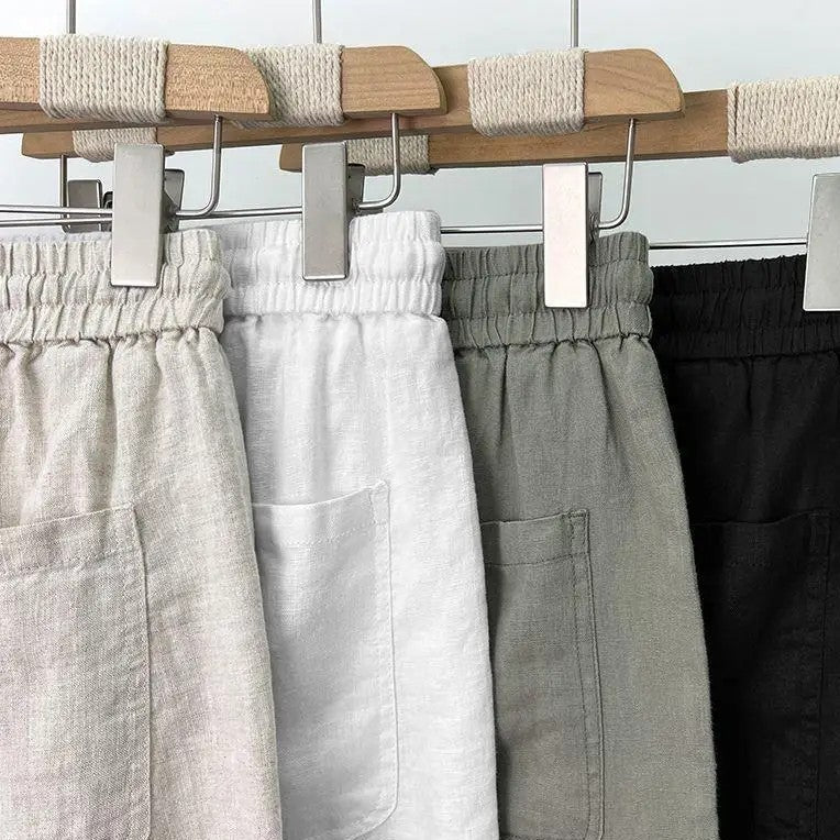 Straight Fit Linen Pant