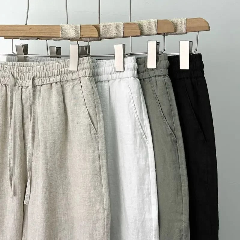Straight Fit Linen Pant