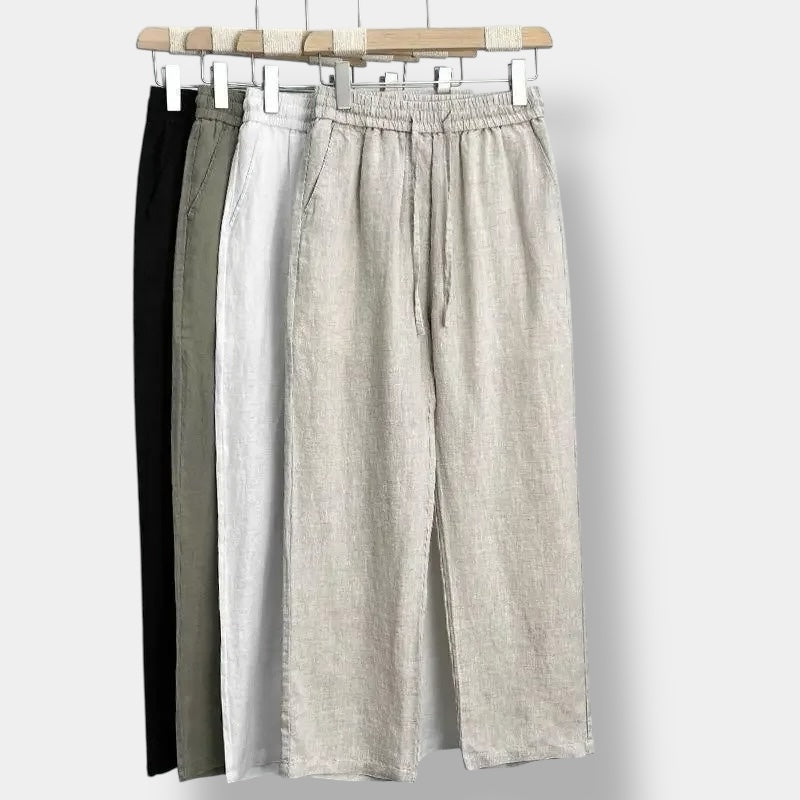 Straight Fit Linen Pant