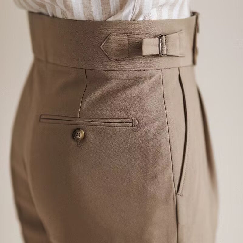 PLEATED DOUBLE BUTTON TROUSERS