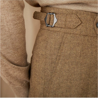 Pleated Wool Trousers