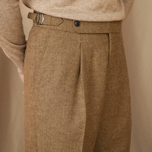 Pleated Wool Trousers