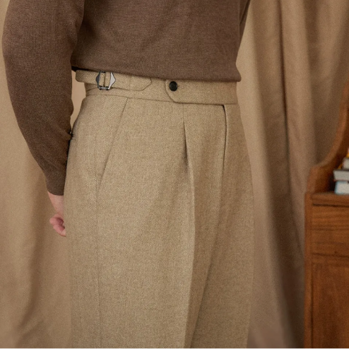 Pleated Wool Trousers